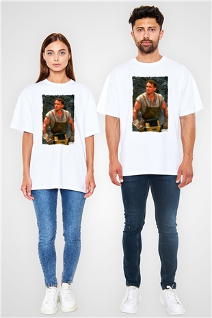 Arnold Schwarzenegger Beyaz Oversize Tişört Oversize T-shirt - TişörtFabrikası