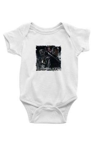 Arnold Schwarzenegger Unisex Baskılı Beyaz Bebek Body - Zıbın
