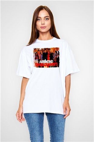 Arrested Development Beyaz Oversize Tişört Oversize T-shirt