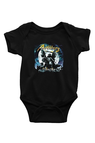 Artillery Baskılı Unisex Siyah Bebek Body - Zıbın