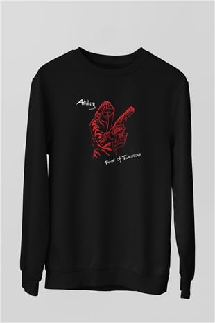 Artillery Baskılı Unisex Siyah Sweatshirt