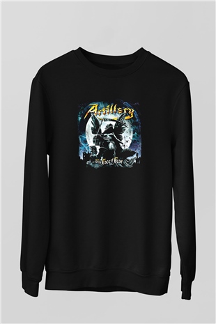 Artillery Baskılı Unisex Siyah Sweatshirt