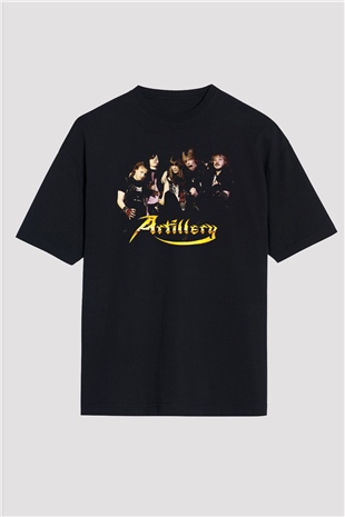 Artillery Siyah Unisex Oversize Tişört T-Shirt