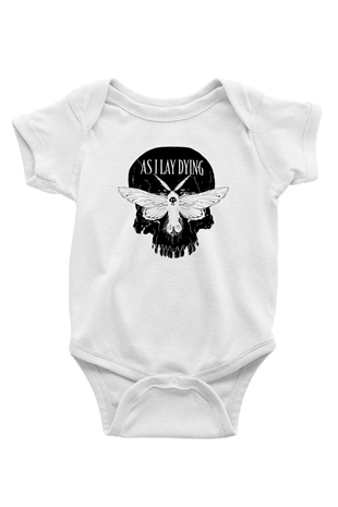 As I Lay Dying Baskılı Beyaz Unisex Bebek Body - Zıbın