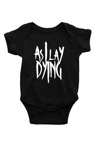 As I Lay Dying Baskılı Siyah Bebek Body - Zıbın
