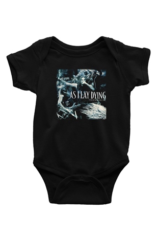 As I Lay Dying Baskılı Siyah Bebek Body - Zıbın