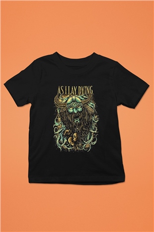 As I Lay Dying Baskılı Siyah Unisex Çocuk Tişört