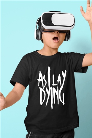 As I Lay Dying Baskılı Siyah Unisex Çocuk Tişört