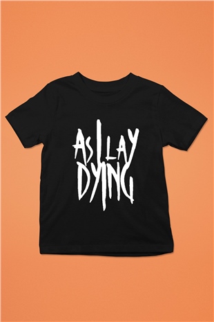 As I Lay Dying Baskılı Siyah Unisex Çocuk Tişört