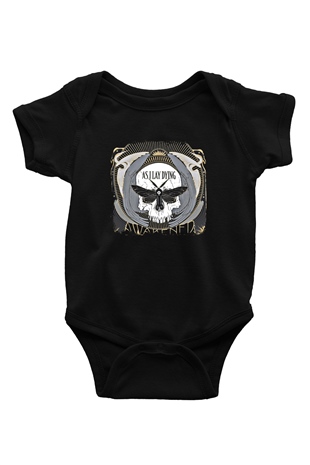 As I Lay Dying Baskılı Unisex Siyah Bebek Body - Zıbın