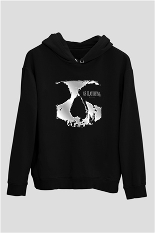 As I Lay Dying Baskılı Unisex Siyah Hoodie