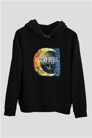 As I Lay Dying Baskılı Unisex Siyah Hoodie