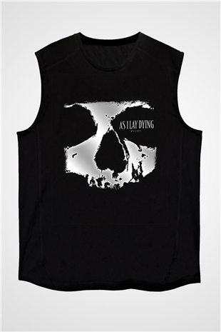 As I Lay Dying Baskılı Unisex Siyah Kolsuz Tişört