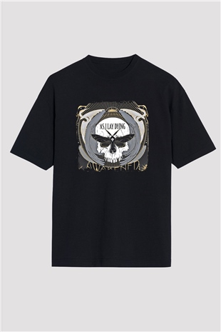 As I Lay Dying Baskılı Unisex Siyah Oversize Tişört
