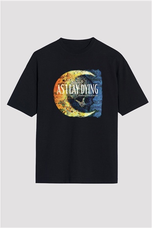 As I Lay Dying Baskılı Unisex Siyah Oversize Tişört