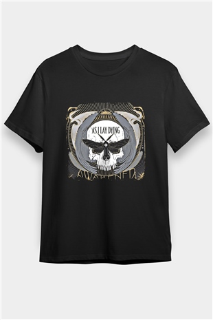 As I Lay Dying Baskılı Unisex Siyah Tişört