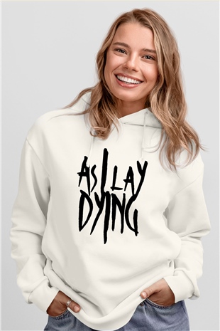 As I Lay Dying Beyaz Unisex Kapşonlu Sweatshirt