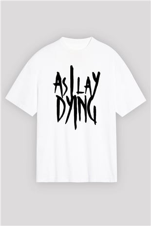 As I Lay Dying Beyaz Unisex Oversize Tişört T-Shirt