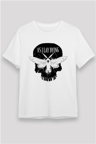 As I Lay Dying Beyaz Unisex Tişört T-Shirt - TişörtFabrikası