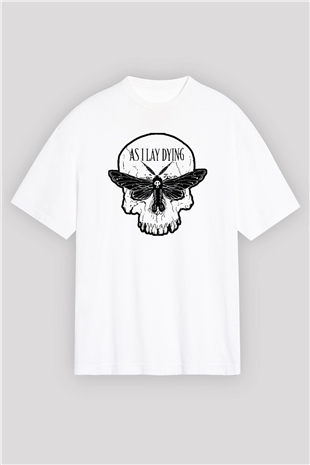 As I Lay Dying Beyaz Oversize Tişört Oversize T-shirt - TişörtFabrikası