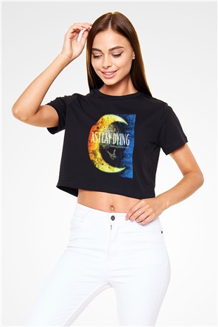 As I Lay Dying Siyah Crop Top Tişört