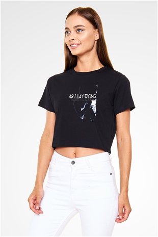 As I Lay Dying Siyah  Crop Top Tişört