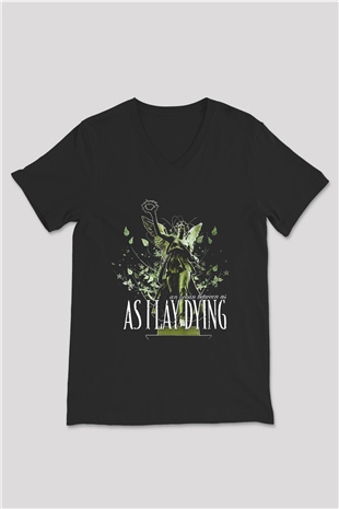 As I Lay Dying Siyah Unisex V Yaka Tişört T-Shirt