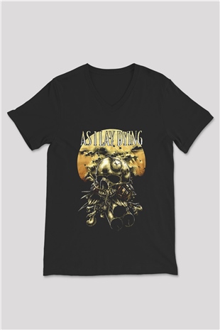 As I Lay Dying Siyah Unisex V Yaka Tişört