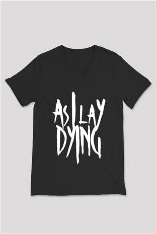 As I Lay Dying Siyah Unisex V Yaka Tişört T-Shirt