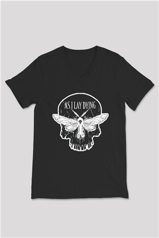 As I Lay Dying Siyah Unisex V Yaka Tişört