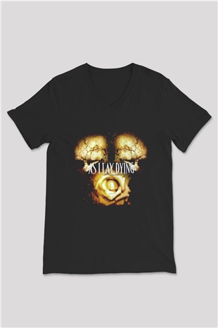 As I Lay Dying Siyah Unisex V Yaka Tişört
