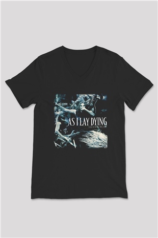 As I Lay Dying Siyah Unisex V Yaka Tişört T-Shirt