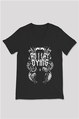 As I Lay Dying Siyah Unisex V Yaka Tişört