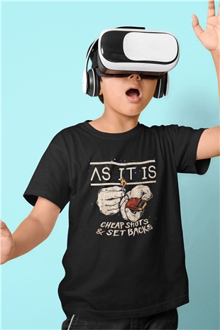 As It Is Baskılı Siyah Unisex Çocuk Tişört