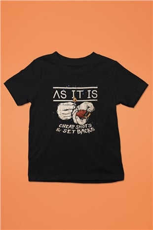 As It Is Baskılı Siyah Unisex Çocuk Tişört
