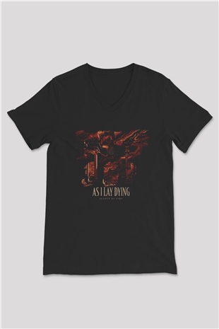 As It Is Siyah Unisex V Yaka Tişört
