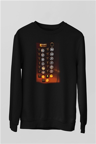 Asansörcü Siyah Unisex Sweatshirt