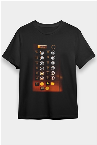 Asansörcü Siyah Unisex Tişört T-Shirt - TişörtFabrikası