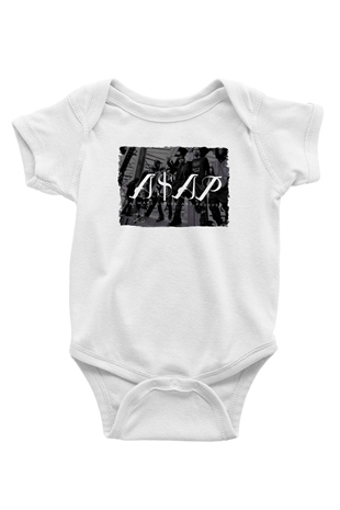 ASAP Mob Beyaz Bebek Body - Zıbın