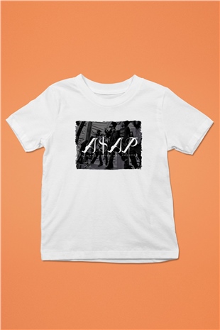 ASAP Mob Beyaz Unisex Çocuk Tişört