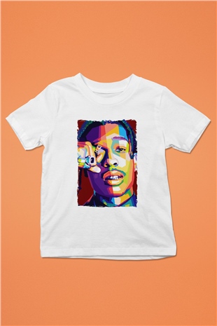 ASAP Mob Beyaz Unisex Çocuk Tişört