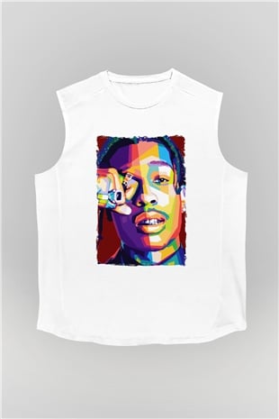 ASAP Mob Beyaz Unisex Kolsuz Tişört