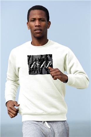 ASAP Mob Beyaz Unisex Sweatshirt