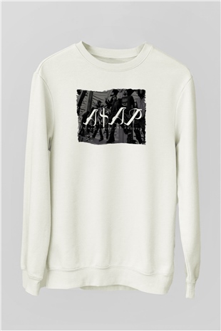 ASAP Mob Beyaz Unisex Sweatshirt
