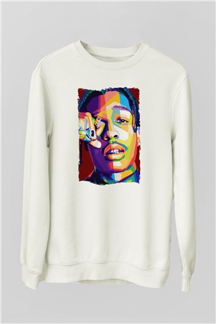 ASAP Mob Beyaz Unisex Sweatshirt