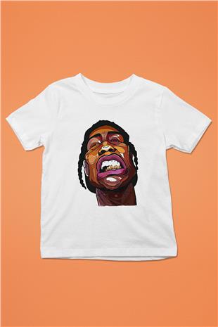 Asap Rocky Baskılı Beyaz Unisex Beyaz Çocuk Tişört - Tshirt