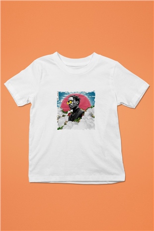 ASAP Rocky Baskılı Unisex Beyaz Çocuk Tişört