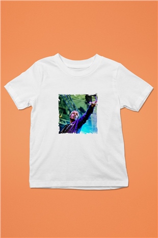 ASAP Rocky Baskılı Unisex Beyaz Çocuk Tişört