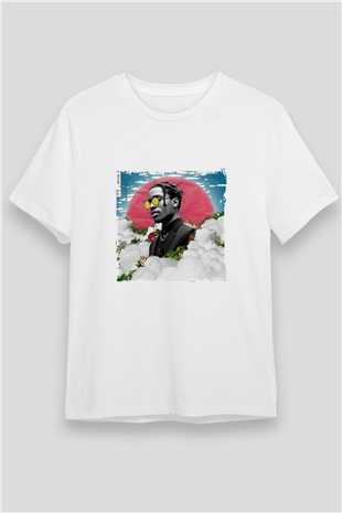 ASAP Rocky Baskılı Unisex Beyaz Tişört