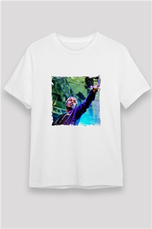 ASAP Rocky Baskılı Unisex Beyaz Tişört
